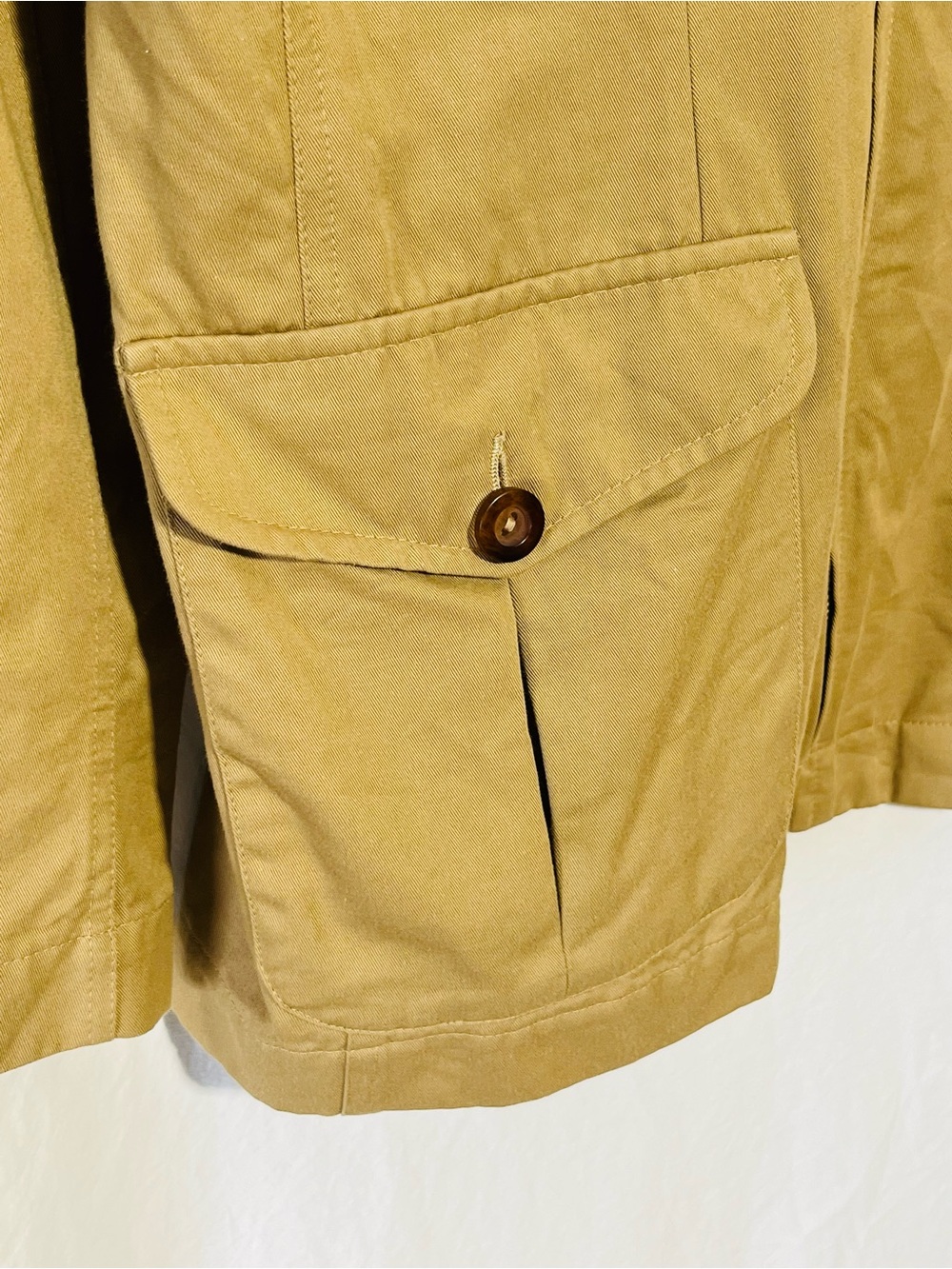 Vintage Liz Claiborne Lizsport Tan Cotton Safari Field Jacket Size 6 - Picture 5 of 14